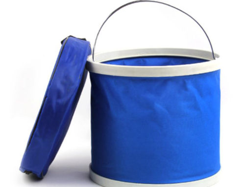 Collapsible Bucket with Storage Case- Durable Pop Up Bucket with Watertight Fabric